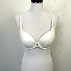 Body by Victoria perfect shape bra White lace adjustable straps size 34D
